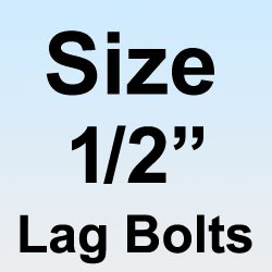 Type 316 Stainless Lag Bolts - Size 1/2"